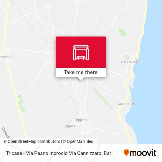 Tricase - Via Peano Incrocio Via Cannizzaro map