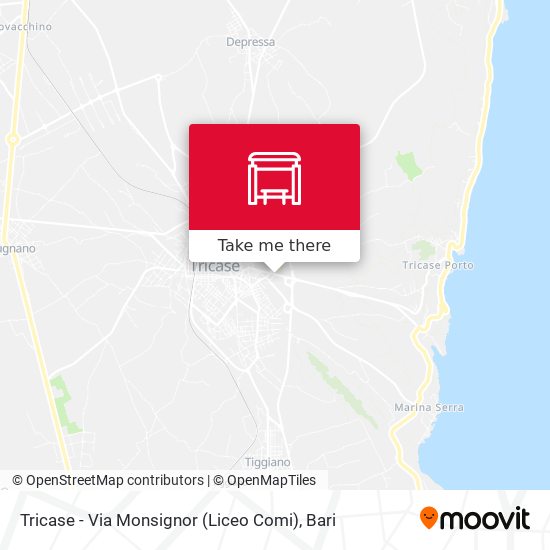 Tricase - Via Monsignor (Liceo Comi) map
