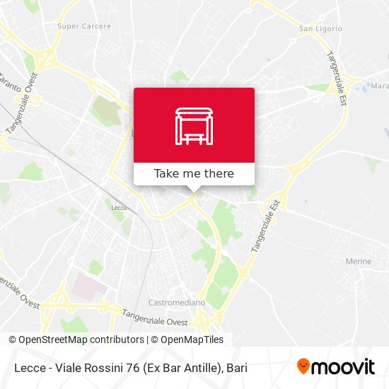 Lecce - Viale Rossini 76 (Ex Bar Antille) map