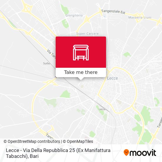 Lecce - Via Della Repubblica 25 (Ex Manifattura Tabacchi) map