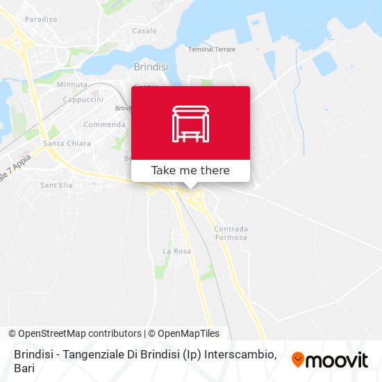 Brindisi - Tangenziale Di Brindisi  (Ip) Interscambio map