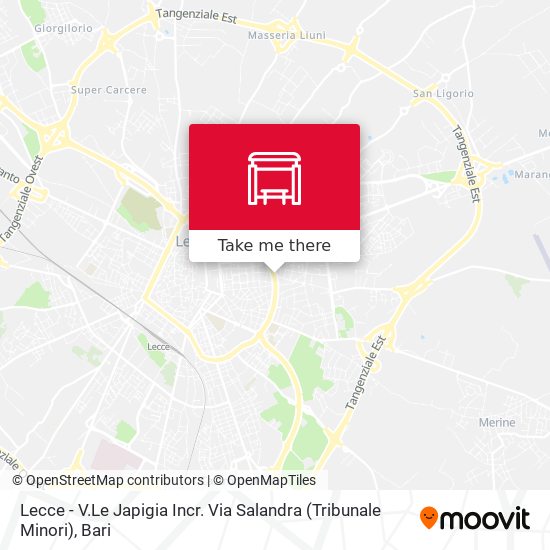 Lecce - V.Le Japigia Incr. Via Salandra (Tribunale Minori) map