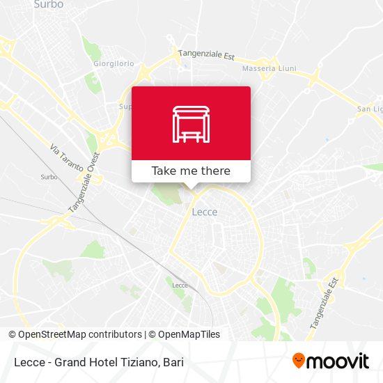 Lecce - Grand Hotel Tiziano map