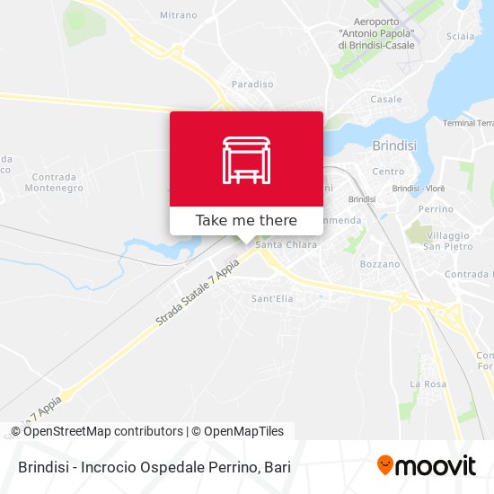 Brindisi - Incrocio Ospedale Perrino map