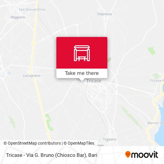 Tricase - Via G. Bruno (Chiosco Bar) map