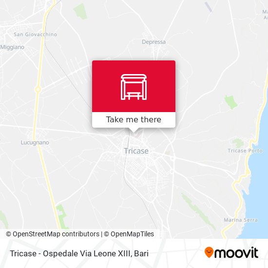 Tricase - Ospedale Via Leone XIII map