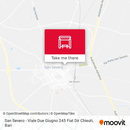 San Severo - Viale Due Giugno 245 Fiat Dir Chieuti map