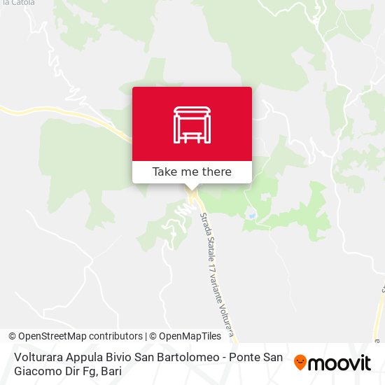 Volturara Appula Bivio San Bartolomeo - Ponte San Giacomo Dir Fg map