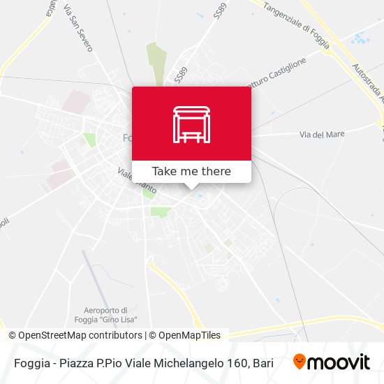 Foggia - Piazza P.Pio  Viale Michelangelo 160 map