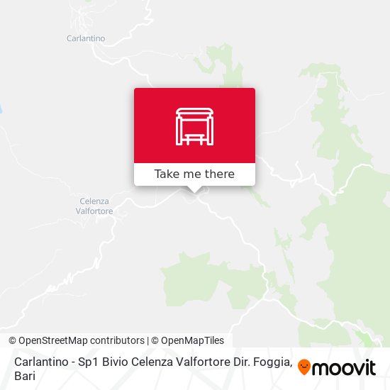 Carlantino - Sp1 Bivio Celenza Valfortore Dir. Foggia map