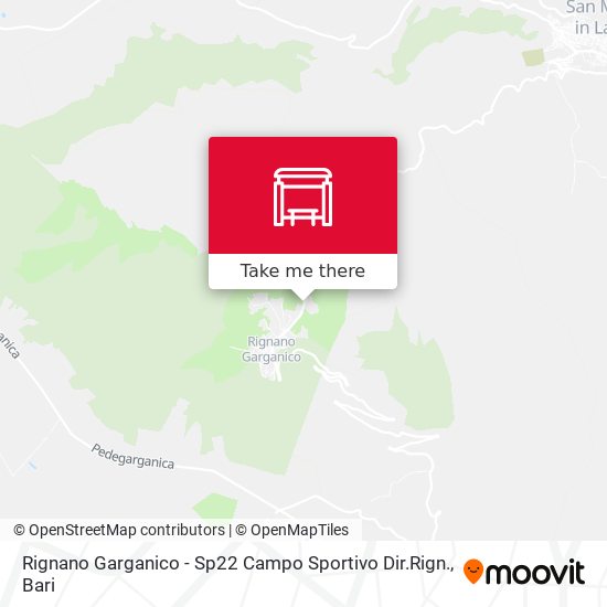 Rignano Garganico - Sp22 Campo Sportivo Dir.Rign. map