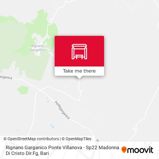 Rignano Garganico Ponte Villanova - Sp22 Madonna Di Cristo Dir.Fg map