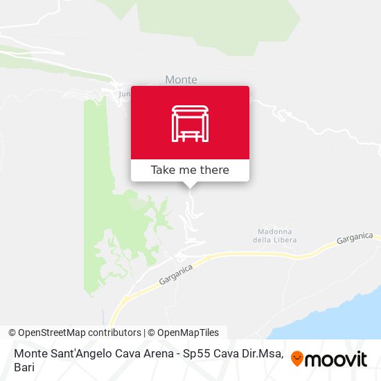 Monte Sant'Angelo Cava Arena - Sp55 Cava Dir.Msa map