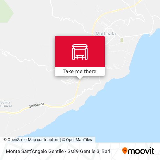 Monte Sant'Angelo Gentile - Ss89 Gentile 3 map