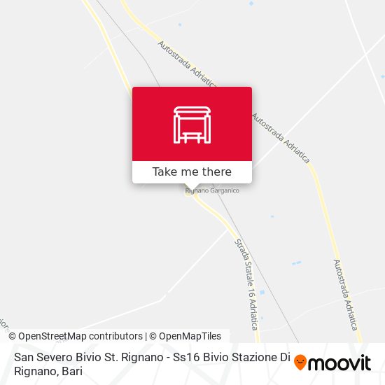 San Severo Bivio St. Rignano - Ss16 Bivio Stazione Di Rignano map