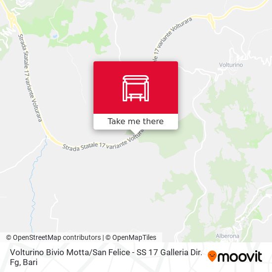 Volturino Bivio Motta / San Felice - SS 17 Galleria Dir. Fg map
