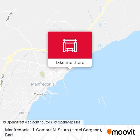 Manfredonia - L.Gomare N. Sauro (Hotel Gargano) map