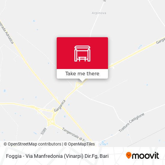 Foggia - Via Manfredonia (Vinarpi) Dir.Fg map