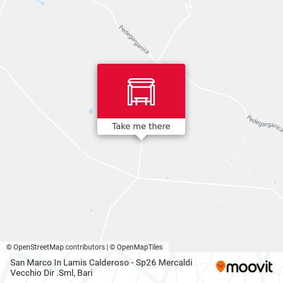 San Marco In Lamis Calderoso - 	Sp26 Mercaldi Vecchio Dir .Sml map