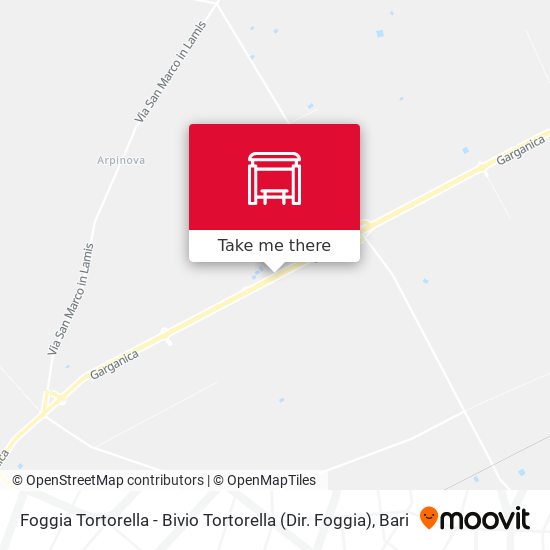 Foggia Tortorella - Bivio  Tortorella  (Dir. Foggia) map