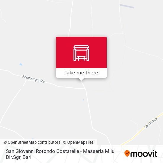 San Giovanni Rotondo Costarelle - Masseria Milu' Dir.Sgr map