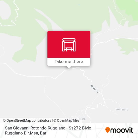 San Giovanni Rotondo Ruggiano - Ss272 Bivio Ruggiano Dir.Msa map
