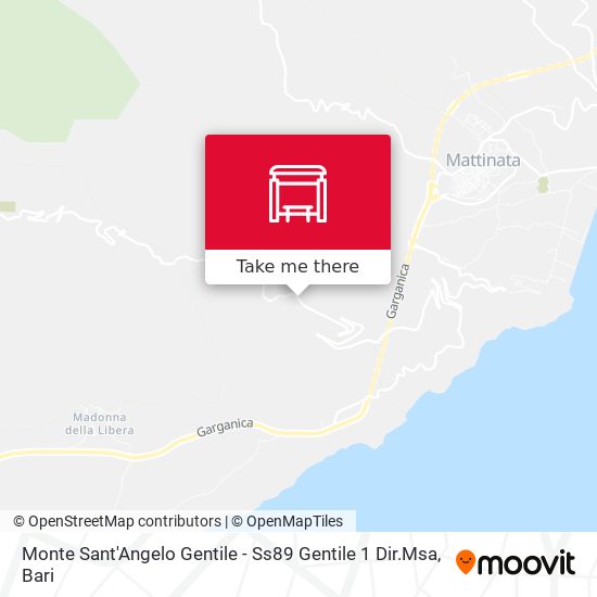 Monte Sant'Angelo Gentile - Ss89 Gentile 1 Dir.Msa map
