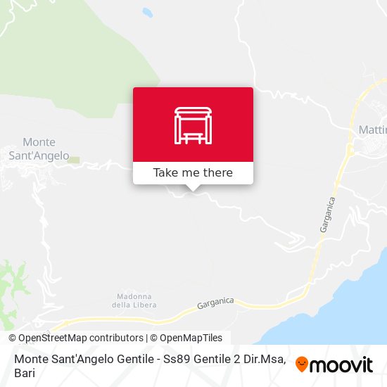 Monte Sant'Angelo Gentile - Ss89  Gentile 2 Dir.Msa map
