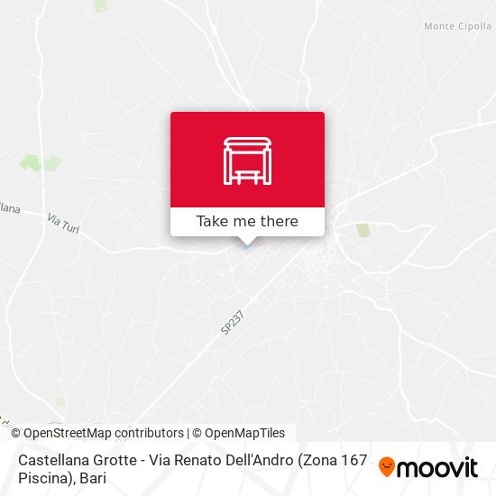 Castellana Grotte - Via Renato Dell'Andro (Zona 167 Piscina) map