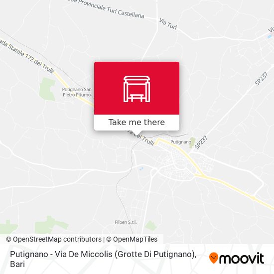 Putignano - Via De Miccolis (Grotte Di Putignano) map