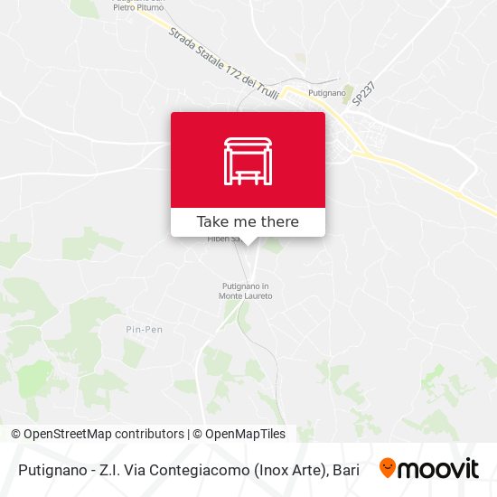 Putignano - Z.I. Via Contegiacomo (Inox Arte) map