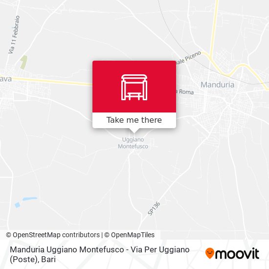 Manduria Uggiano Montefusco - Via Per Uggiano (Poste) map
