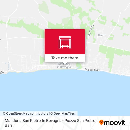 Manduria San Pietro In Bevagna - Piazza San Pietro map