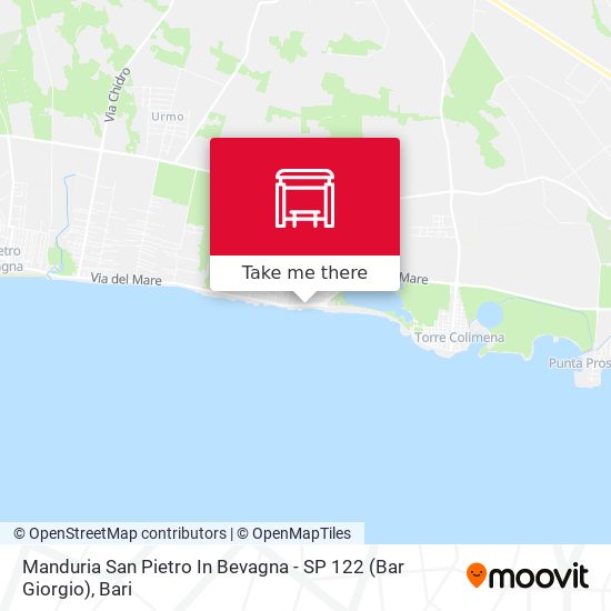 Manduria San Pietro In Bevagna - SP 122 (Bar Giorgio) map