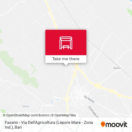 Fasano - Via Dell'Agricoltura (Lepore Mare - Zona Ind.) map