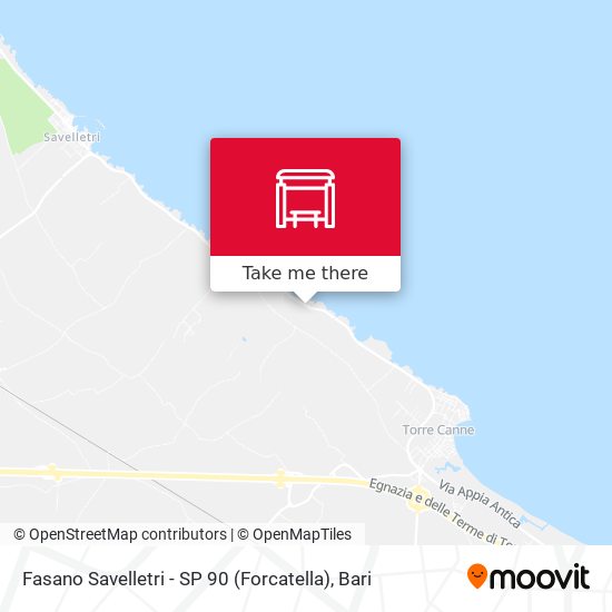 Fasano Savelletri - SP 90 (Forcatella) map