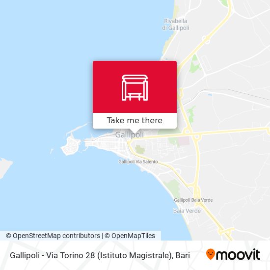 Gallipoli - Via Torino 28 (Istituto Magistrale) map