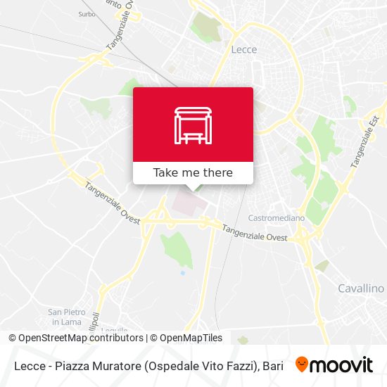 Lecce - Piazza Muratore (Ospedale Vito Fazzi) map