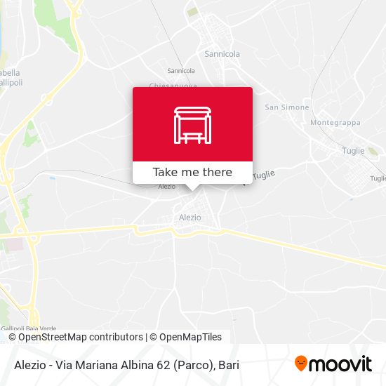 Alezio - Via Mariana Albina 62 (Parco) map