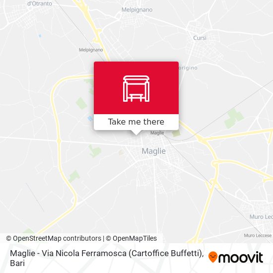 Maglie - Via Nicola Ferramosca (Cartoffice Buffetti) map