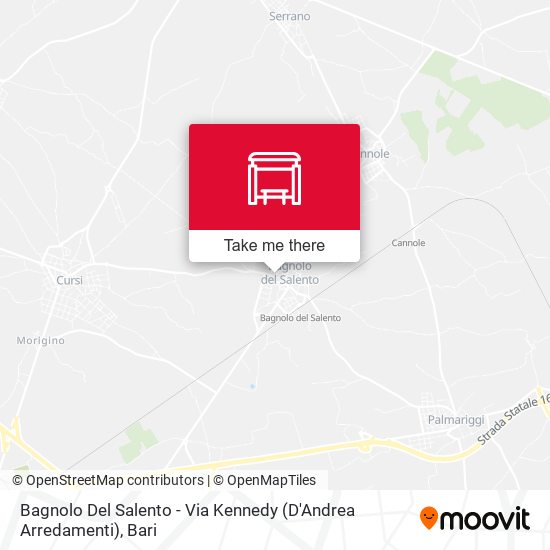 Bagnolo Del Salento - Via Kennedy (D'Andrea Arredamenti) map