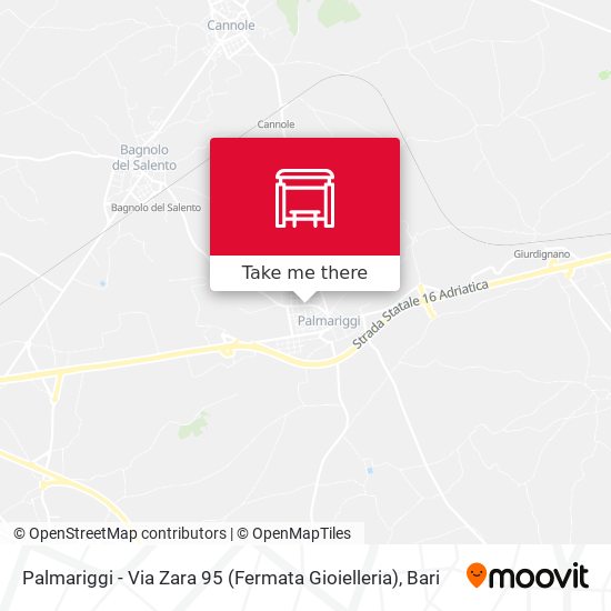 Palmariggi - Via Zara 95 (Fermata Gioielleria) map