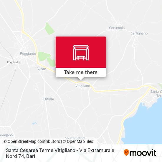 Santa Cesarea Terme Vitigliano - Via Extramurale Nord 74 map