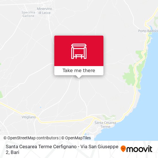 Santa Cesarea Terme Cerfignano - Via San Giuseppe 2 map
