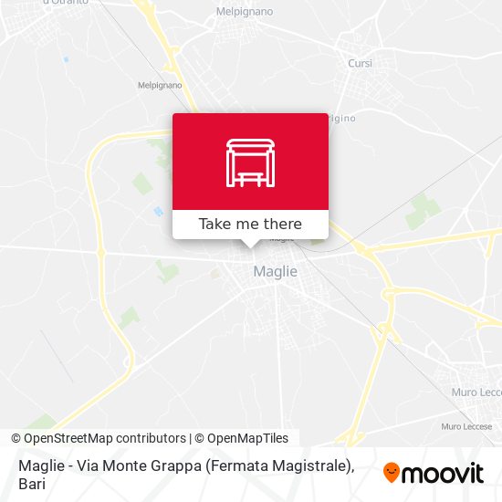 Maglie - Via Monte Grappa (Fermata Magistrale) map