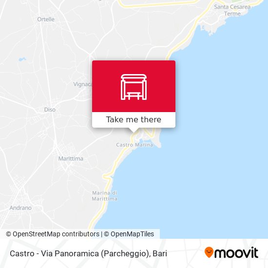Castro - Via Panoramica (Parcheggio) map