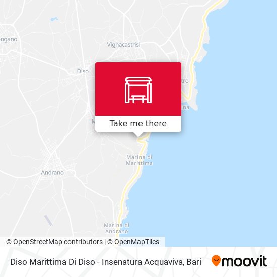 Diso Marittima Di Diso - Insenatura Acquaviva map