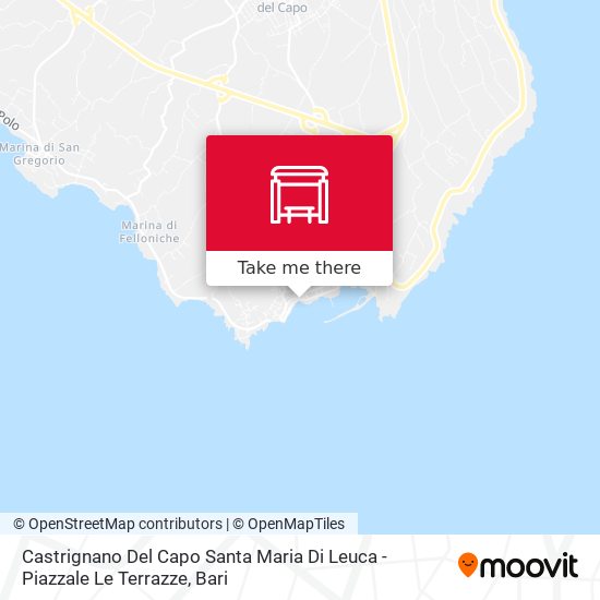 Castrignano Del Capo Santa Maria Di Leuca - Piazzale Le Terrazze map