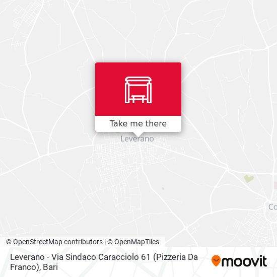 Leverano - Via Sindaco Caracciolo 61 (Pizzeria Da Franco) map