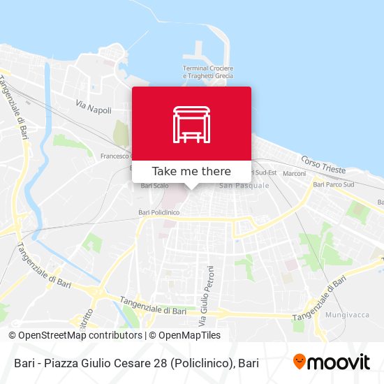Bari - Piazza Giulio Cesare 28 (Policlinico) map